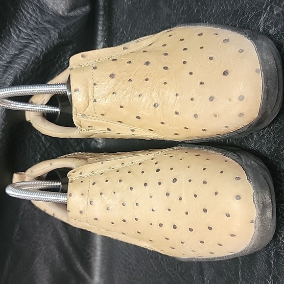 Ropers faux Ostrich slip on Women's size 9. Rugged Rubber out sole - Picture 5 of 9